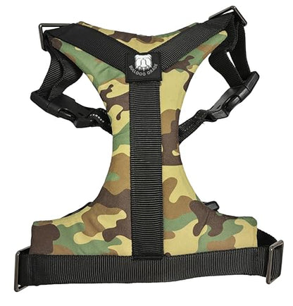 No-Pull Harness for English & French Bulldogs - Adjustable Wide-Chest Fit, Reflective Vest with Control Handle (K9 Khaki Camo, Medium) - color: K9 Khaki Camo, size: Medium