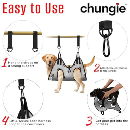 Dog Grooming Hammock for Dogs – Dog Restraint for Nail Trimming with Pet Nail Clipper – Dog Sling for Grooming, Dog Hammock for Nail Cutting & Grooming Harness(Legs Spacing:15-18.5” )/Max W:85lb) - size: XL ((Leg Spacing: 15-18.5")) / ((Max W: 85 Pound))