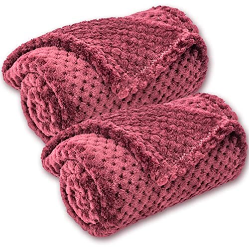 Ruby Red Soft Fuzzy Pet Blanket for Dogs or Cats, Warm Plush Fleece Throws for Bed, Couch, Sofa, Travel (S/24" x 32") - color: Ruby Red, size: S/24" x 32"