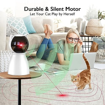 Valonii Cat Toys [2025 Newly Upgraded] Real Random Trajectory Rechargeable Motion Activated Cat Laser Toy Automatic,Interactive Cat Toys for Indoor Cats/Kitten/Dogs