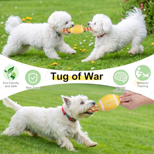 BEAUTYZOO Floating Dog Pool Toys for Small/Medium Dogs - Durable Chew-Resistant Squeaky Water Dog Toy with Rope, Interactive Fetch & Tug of War, Summer Swimming Beach Play (Oxford Fabric) - color: Blue