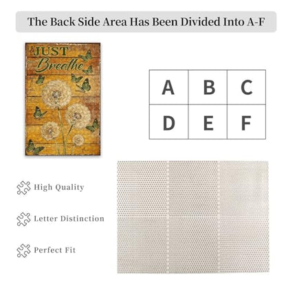 500 Pieces Jigsaw Puzzles for Adults, Just Breathe Dandelion Butterfly Art Puzzle, Stress Relief Concentration Training Brain Teaser Puzzle 20.4x15 Inch - color: Wooden Puzzle12, size: 500 Piece pcs