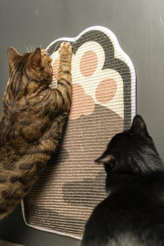 Lukamoo® Cat Scratching Pad, Wall Mounted Scratcher for Indoor Cats (Medium (24'' x 16'')) (Tuxedo) - color: Tuxedo