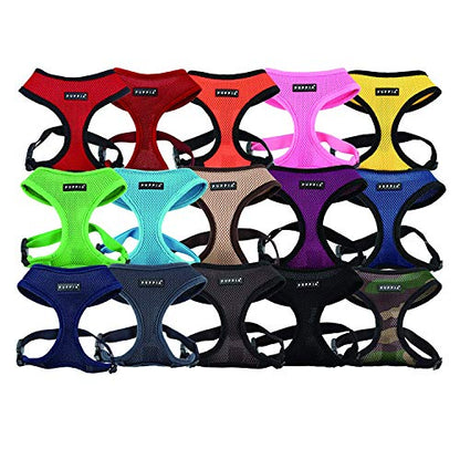Puppia Soft Dog Harness No Choke Over-The-Head Triple Layered Breathable Mesh Adjustable Chest Belt and Quick-Release Buckle, Brown, Large - color: Brown, size: Large