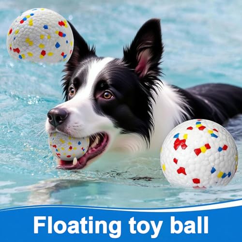 6 Pack Dog Balls, Specially Designed for Dogs that Like to chew, 2.2inch Stain-Resistant/Easy-Clean White Balls, Perfect for 2.2 Inch Automatic Dog Ball Launcher (ETPU Material) - color: white