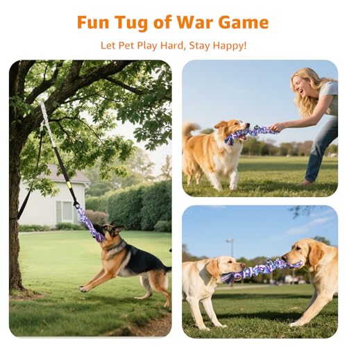 LOOBANI Dog Rope Toys for Aggressive Chewers, 2 Packs Replacement Interactive Chew Toy for Pet Grinding Teeth, Tug of War Toy for Small Medium Large Breeds(Purple Blue) - color: Purple Blue