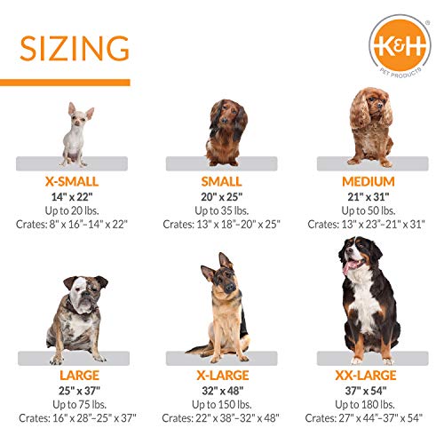 K&H Pet Products Self-Warming Dog Crate Pad, Small Self Heated Dog & Cat Bed Mat, Portable, Machine Washable, No Electric Needed, Adjustable Fit, Non-Slip Bottom - Small 25 X 20in Gray - color: Gray, size: Small (20 in x 25 in)