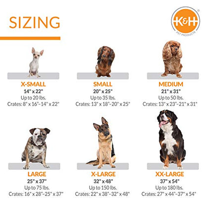 K&H Pet Products Self-Warming Dog Crate Pad, Small Self Heated Dog & Cat Bed Mat, Portable, Machine Washable, No Electric Needed, Adjustable Fit, Non-Slip Bottom - Small 25 X 20in Gray - color: Gray, size: Small (20 in x 25 in)