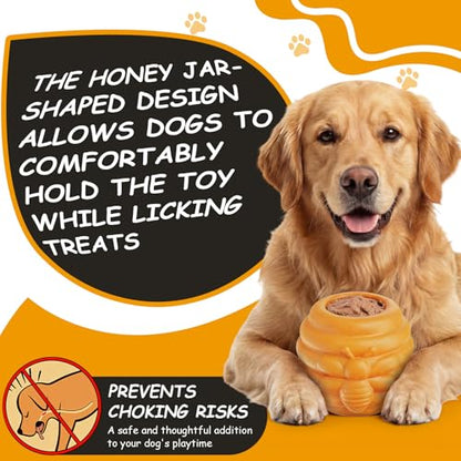 Gemscream 1 Pack Large Dog Toys for Aggressive Chewers, Dog Treat Dispensing Toy to Keep Them Busy, 2-in-1 Fillable Holder with 2 Cups and Food-Dispensing Lids for Large Medium (Yellow) - color: Yellow