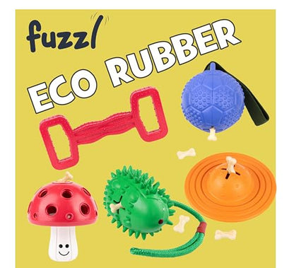 Fuzzl Eco Rubber Chuck & Treat Sky Saucer - Blue - Long Lasting Dog Chew Toys for Aggressive Chewers Strong Dog Toy for Dogs Durable Puppy Toys - style: UFO Blue