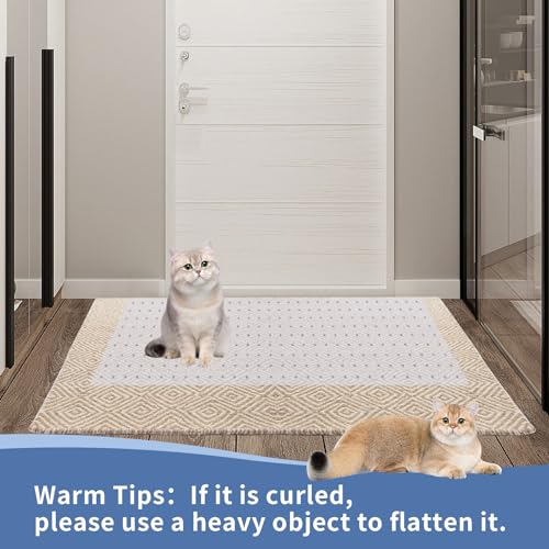 2PCS 3.6 Feet Cat Carpet Protector, Non-Slip Carpet Protector for Pets，Carpet Scratch Stopper from Scratching Carpet at Doorway - size: 3.6FT-2PC