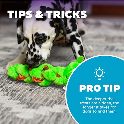 Outward Hound by Nina Ottosson Twistiez Interactive Plush Dog Treat Puzzle, Troll, Small, Green - color: Twistiez Troll