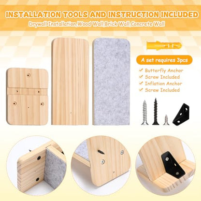 CroBlissful 8 Pack Cat Wall Steps Climbing Shelf Wall Mounted Cat Stairs Scratcher Pad for Cats Perch Platform Supplies