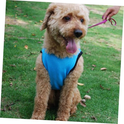 TEHAUX Pet Vest Sleeveless Cooling Mesh Breathable Dog Shirt Blue S Summer Clothes for Small Dogs Puppies