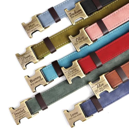 Personalized Dog Collars, Custom PU Leather Dog Collar with Name&Phone Number, Engraved Dog Collar for Medium Dogs, Adjustable Durable Collar with Quick Release Metal Buckle, Black,M - color: Black, size: M: Neck 14-19", Width 0.8"