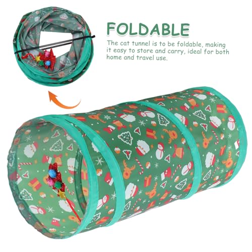 GALPADA Foldable Cat Tunnel Cube Interactive Pet Tunnel Toy for Cats and Kittens Playhouse for Indoor and Outdoor Fun Engaging Hideout and Resting