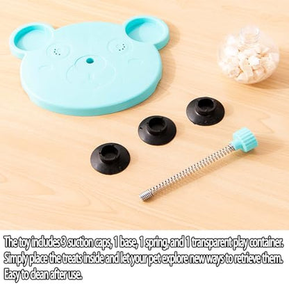 Interactive Treat Leaking Toy, Pet Toy Treat Dispenser, Interactive Puzzle Toy for Cats & Dogs, Slow Feeder, Food Dispensing Toy for Pet Entertainment & Mental Stimulation (Blue) - color: Blue