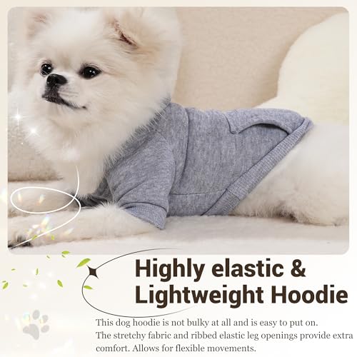 Pet Hoodie Dog Sweater for Small Dogs Girl Boy, Winter Puppy Sweatshirts with Pockets Hood, Warm Fleece Lined Dog Clothes Chihuahua Coat Clothing Puppy Cat Custume, XL - color: Coffee+Grey, size: X-Large