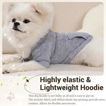 Pet Hoodie Dog Sweater for Small Dogs Girl Boy, Winter Puppy Sweatshirts with Pockets Hood, Warm Fleece Lined Dog Clothes Chihuahua Coat Clothing Puppy Cat Custume, XL - color: Coffee+Grey, size: X-Large