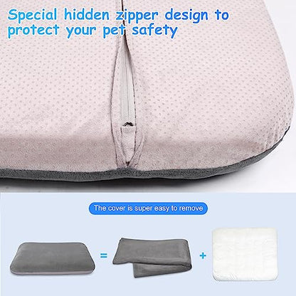Super Comfy Dog Bed for Large Dogs, 47" Extra Large Washable Dog Bed with Removable Cover, Anti-Slip Bottom & High-Density Foam, Jumbo Size XL Dog Mattress - color: Grey, size: 47.0"L x 39.0"W x 5.0"Th