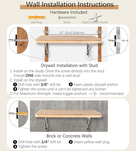 Cat Wall Furniture Set, 2PCS Cat Shelves & 2PCS 4 Steps Wall Shelves Stairs Tower Climbing Scratching Perches for Climbing Sleeping, Playing - color: Wood Shelf, size: Combo A (4 Pieces)