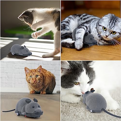 LUVI Fusicase Toys,Fusicase Fashion Cool Style New Remote Control Rat Mouse Wireless Toy for Cat Kitten Dog Pet Novelty Gift Trick/Playing with Cat(Gray)