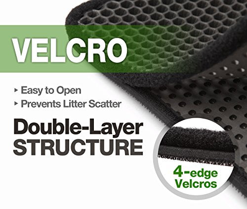 Double-Layer Honeycomb Cat Litter Mat -XL Size (28" x 23"), Litter-Trapping