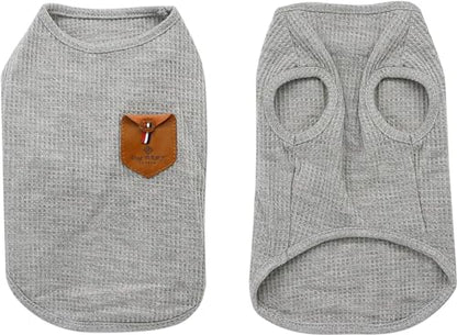 YAODHAOD 100% Cotton Dog Shirt: Soft, Breathable & Stretchy Pet T-Shirts - Minimalist Tank Top Sleeveless Vest for Medium, Small Dogs (2Pack, XL) - size: XL