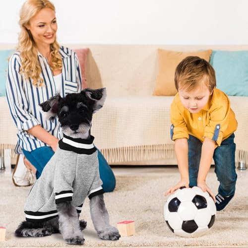 BINGPET Small Dog Sweater Pullover Fleece Vest with Leash Hole & D-Ring,Cotton Dog Hoodie for Small Medium Large Dogs Puppy Boys Girls,Thick Soft Fleece Winter Dog Clothes Cold Weather Sweatshirt Coat - color: Grey, size: XS(Chest: 15",Neck: 10",Back: 10"