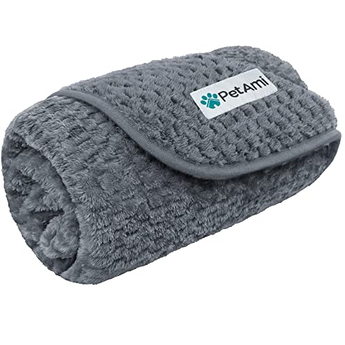 PetAmi Waterproof Dog Blanket, Leakproof Puppy Blanket for Small Medium Dogs, Furniture Sofa Couch Cover Protector, Fleece Pet Throw for Indoor Cat Kitten, Reversible Washable Soft Plush, 24x32 Gray - color: Gray, size: Small (24x32)
