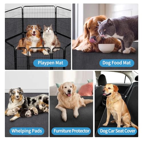 Kennel Pad Dog Crate Mat Liner, Absorbs Urine, Waterproof, Non-Slip, Washable Puppy Pee Pad for Kennel Training - Under Pet Cage to Protect Floors, Thin Cut to Fit Design (42" x 28" - 1 Pack ) - size: 28" x 42" - 1 Pack