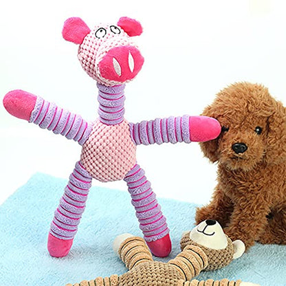 Chew Toys for Dogs, Durable Fabric Soft Heavy Duty Dog Toys Small Dogs,Interactive Cute Indestructible Heavy Duty Dog Toy for Puppy Small Medium Breeds Teething Anxiety Relief Playing Home Indoor - color: Purple
