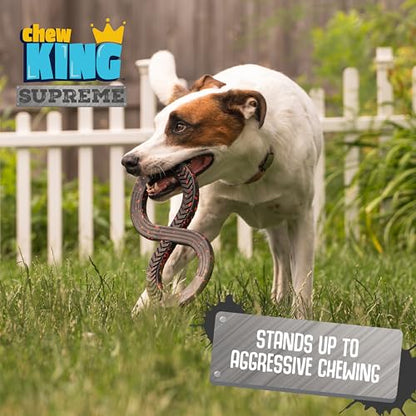 Chew King Supreme Durable Rubber Dog Ball for Aggressive Chewers, Heavy-Duty Chew Toy, Interactive Dog Toy for Training & Enrichment, Medium Supreme Infinity Tug - color: H) Infinity Ring