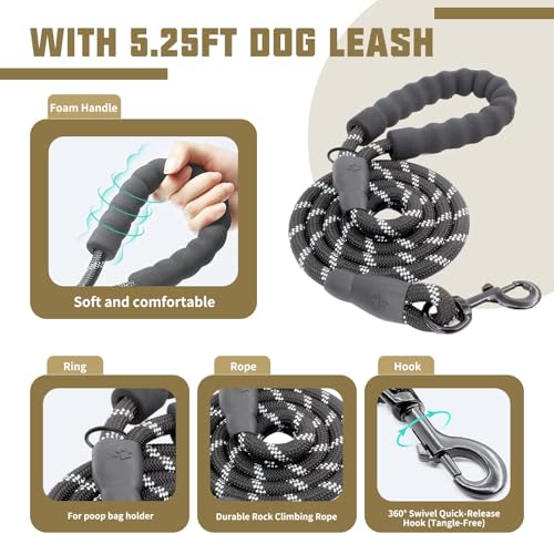 AUROTH Dog Harness and Leash Set, Soft Padded Service Dog Vest with 5.25FT Dog Leash, No Choke, Easy On Pet Vest, Adjustable Reflective No Pull Dog Harness Small Sized Dog, Easy Walking and Training - color: Desert Camo, size: Small