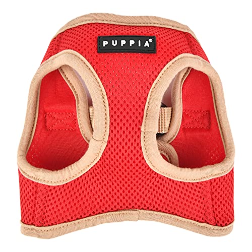 Puppia Soft Vest Dog Harness II Mesh Step-in All Season No Pull No Choke Walking Training for Small & Medium Dog - RED - M - color: RED, size: Medium