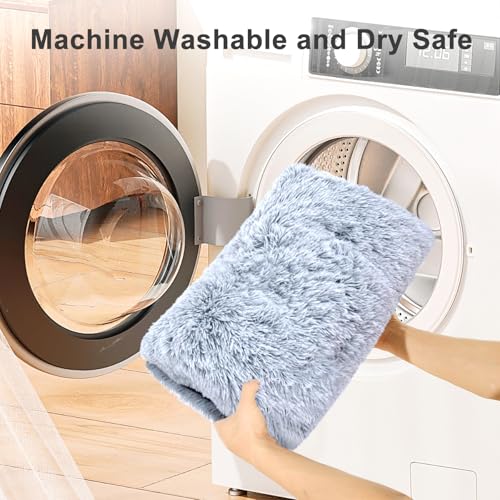Vonabem Large Dog Bed Crate Pad 36 inch, Washable Pet Beds Medium Small Sized Dogs, Deluxe Plush Warm Anti-Slip Puppy Mats for Sleeping, Soft Kennel Pads 35 * 23 inch Grey - color: Grey, size: 35.0"L x 23.0"W x 2.0"Th