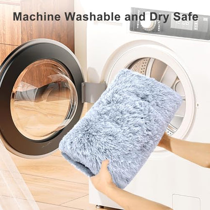 Vonabem Large Dog Bed Crate Pad 36 inch, Washable Pet Beds Medium Small Sized Dogs, Deluxe Plush Warm Anti-Slip Puppy Mats for Sleeping, Soft Kennel Pads 35 * 23 inch Grey - color: Grey, size: 35.0"L x 23.0"W x 2.0"Th