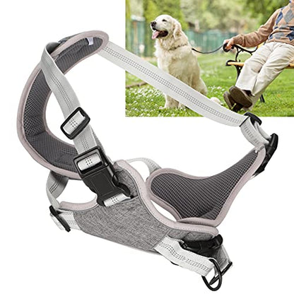 Adjustable No Pull Dog Harness, Reflective Vest Harness for Medium Large Dogs, Padded Chest and Back Support with Quick Lock Buckle, Outdoor Walking Harness for Night (XL) - size: XL