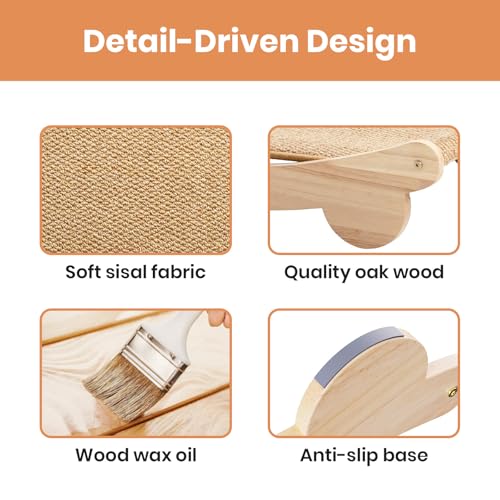 Ordora Cat Scratcher & Mat Set: 31.5" Extra Large Cat Scratch Pad&Bed – Cat Wall Scratcher Protects Sofas and Furniture – Ideal for Indoor Cats to Scratch and Rest - size: Extra Large scratcher+mat