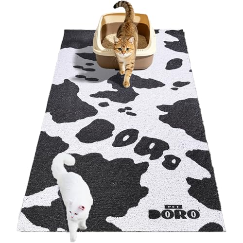Doro Large Cat Litter Mat XL 47x23 Inch, Cat Litter Rug for Litter Tracking Control, Extra Large Litter Mat Cat Litter Mat Waterproof Non-Slip Cat Box Mat, Thick Litter Trapping Mat for Cat Litter Box - size: 47x23 inch