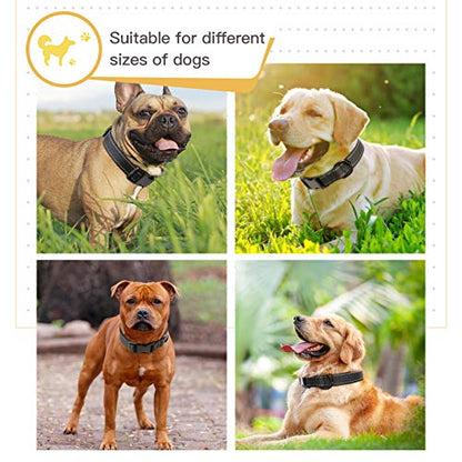 HEELE Dog Collar, Reflective Dog Collar, Soft Neoprene Padded Breathable Nylon Pet Collar Adjustable for Small Dogs, Black, S(10.23-14.96") - color: Black, size: Small (10.23-14.96")