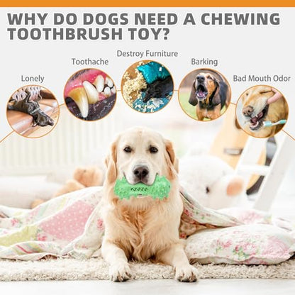 KOOLTAIL Floating Dog Toys for Swimming Pool,Summer Bumper Toy for Water,Indestructible Dog Toothbrush Chew Toy,Interactive Training Squeaky Toys for Aggressive Chewers Small Medium Large Dogs,Green - color: Green