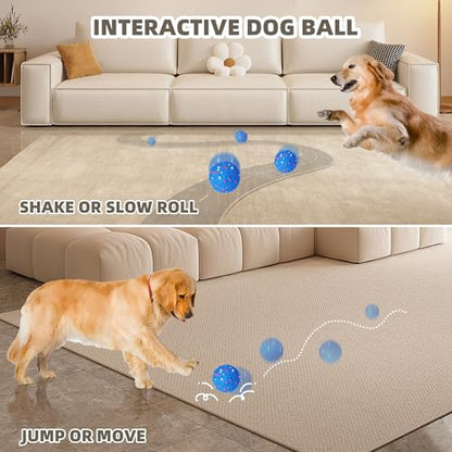 Smart Interactive Dog Toy Ball,Moving Bouncing Dog Ball, E-TPU Material, IPX4 Waterproof, Active Rolling Balls for Small Medium and Large Dogs - color: Interactive Dog Ball