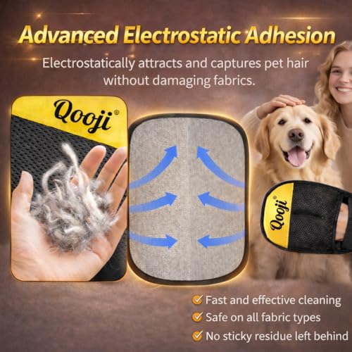 Pro Pet Hair Remover Glove–Reusable Electrostatic Fur Cleaning Mitt for Dogs & Cats, Removes Hair from Furniture, Sofa, Carpet & Car, Grooming & Deshedding Tool (PinkYellow) - color: Pinkyellow