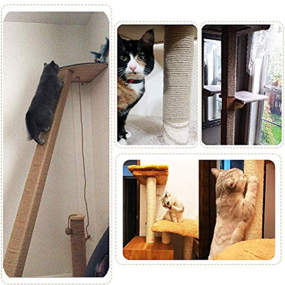 Aoneky Replacement Cat Scratching Post Sisal Rope - Hemp Rope for Cat Tree and Tower - size: 1/4'' 33 Ft