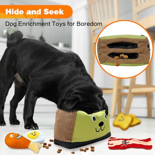 Hide and Seek Dog Toys, Squeaky Interactive Puzzle Dog Toys for Boredom and Stimulation, Dog Enrichment Toys for Small and Medium Dogs - Toaster - style: H-Toaster