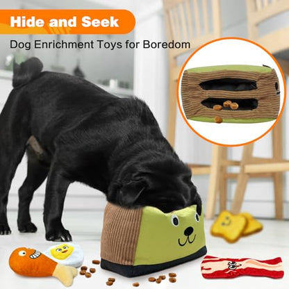 Hide and Seek Dog Toys, Squeaky Interactive Puzzle Dog Toys for Boredom and Stimulation, Dog Enrichment Toys for Small and Medium Dogs - Toaster - style: H-Toaster