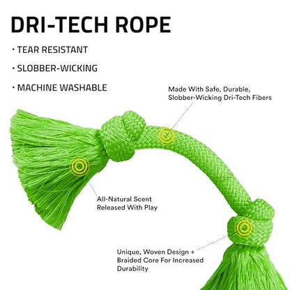 Playology Dog Toys | Dri-Tech Rope Toy Tug of War Rope for Aggressive Chewers | Medium Sweet Potato Scented Toy - Easy to Clean and Made from Non Toxic Materials - size: Medium, style: Sweet Potato