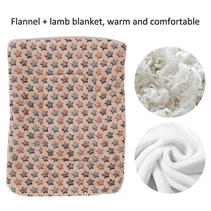 Warm Dog Blanket for Winter | Soft Flannel & Fleece Pet Bed Mat | Cozy Sleeping Blanket for Dogs/Cats/Small Pets | Machine Washable, Portable (S Size 50 * 32CM) - size: S size 50*32CM