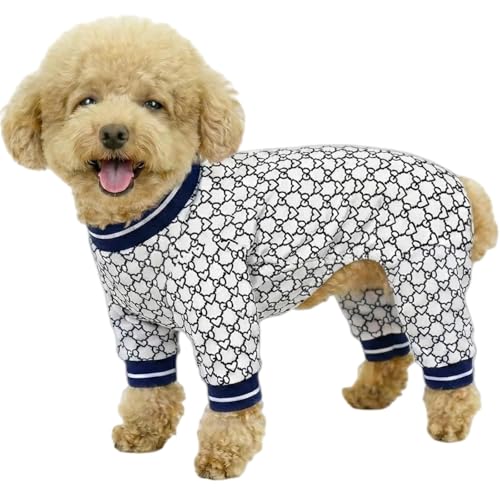 Vet-Approved Calming Dog Pajamas & Onesie for Medium Small Dogs, Ultra-Premium Hypoallergenic 100% Organic Pebble Cotton, Allergy Protection & Soothing Comfort, Size XS (2.5-4lbs) - color: Heart, size: XS-(2.5-4lb) Chest: 11.8"